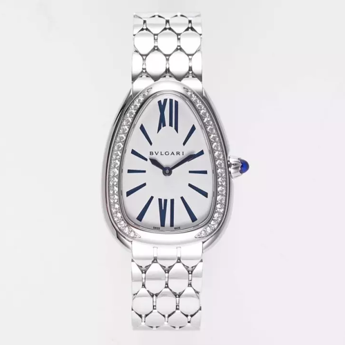 BV공장 불가리 세르펜티 세두토리 스틸 다이아 베젤 화이트 다이얼 103148