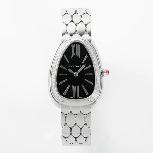 BV공장 불가리 세르펜티 세두토리 스틸 다이아 베젤 블랙 다이얼 103449