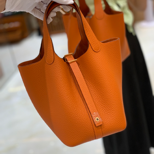 그린엘 에르메스 피코탄 18 오렌지 골드 버클