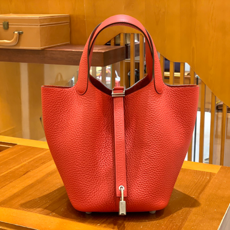 그린엘 에르메스 피코탄 18 하트 레드 실버 버튼