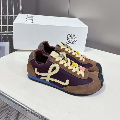 로에베 발레 러너 2.0 스웨이드 스니커즈 브라운