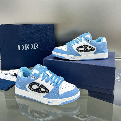 디올 B57 로우탑 스니커즈 화이트 & 스카이 블루