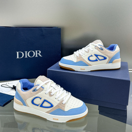 디올 B57 로우탑 스니커즈 화이트 & 베이지 & 스카이 블루