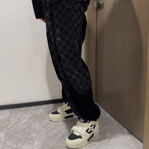 루이비통 플록드 다미에 테크니컬 트랙 팬츠