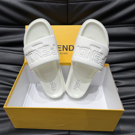 펜디 기본 로고 슬리퍼 올 화이트