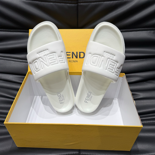 펜디 기본 로고 슬리퍼 올 화이트
