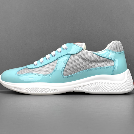 프라다 아메리카 컵 소프트 러버 바이크 패브릭 스니커즈 스카이 블루