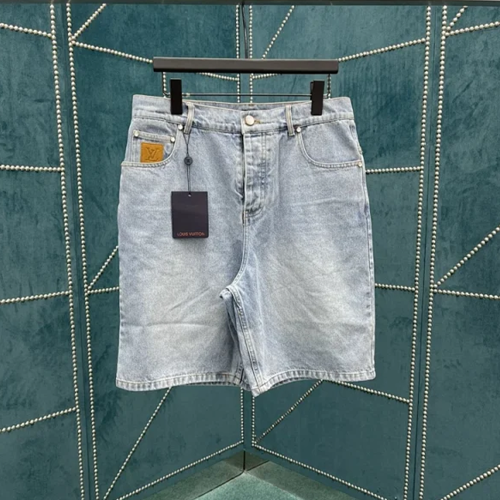 루이비통 25SS 포켓 LV 자수 데님 반바지
