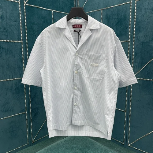 구찌 자수로고 남성용 화이트 셔츠