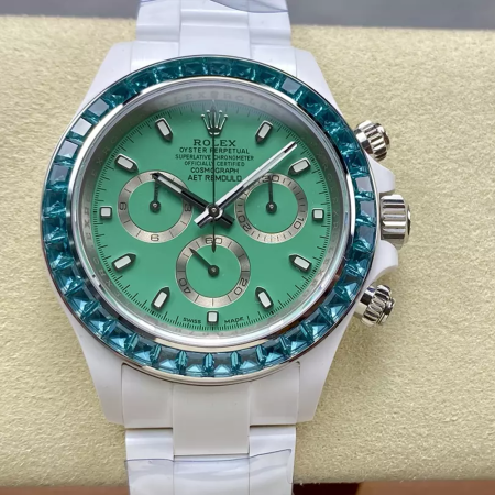 IPK공장 롤렉스 데이토나 그린 다이얼 화이트 세라믹 다이아 베젤 40mm
