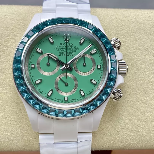 IPK공장 롤렉스 데이토나 그린 다이얼 화이트 세라믹 다이아 베젤 40mm