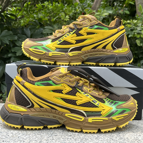 오프화이트 25SS 비 라이트 백 스니커즈 옐로우 I 브라운