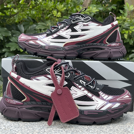 오프화이트 25SS 비 라이트 백 스니커즈 버건디 I 화이트