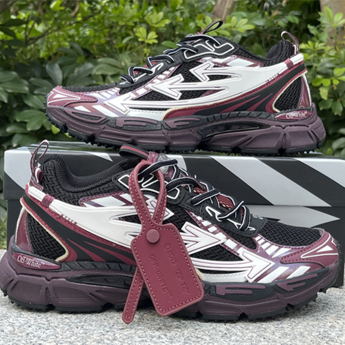 오프화이트 25SS 비 라이트 백 스니커즈 버건디 I 화이트